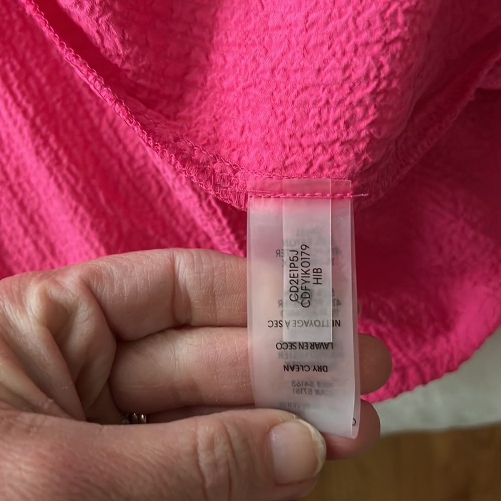NWT Calvin Klein Tiered Gauze dress in Hibiscus size 2 - Picture 10 of 15